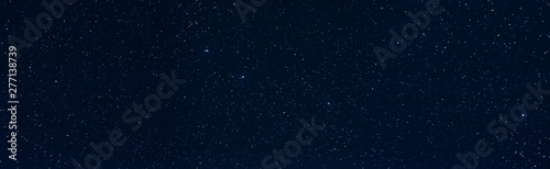 Panorama with many stars in sky photo