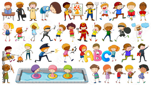 Set of children character