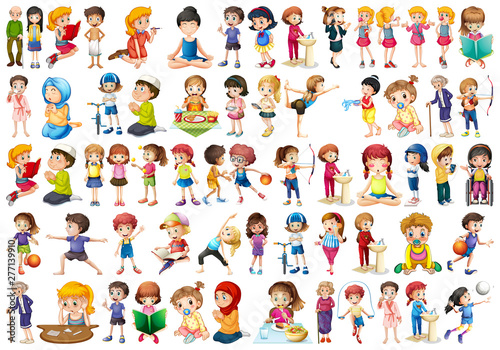 Set of people character