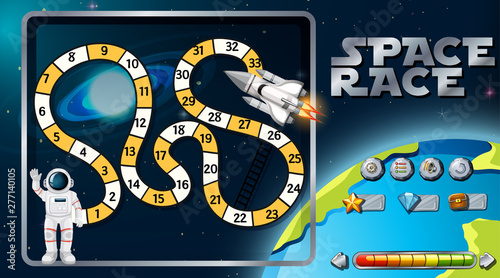 Space race board game