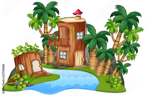 An isolated fantasy house