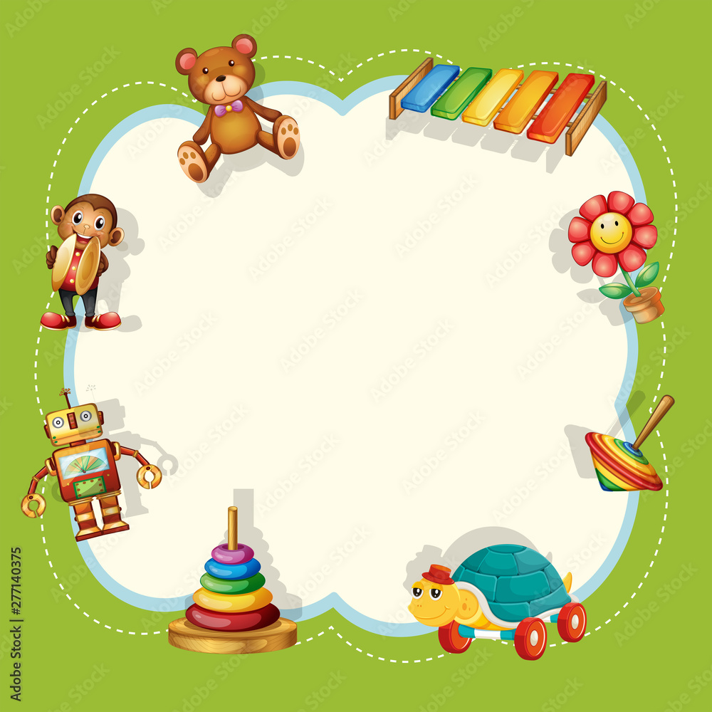Fototapeta premium A children toys template