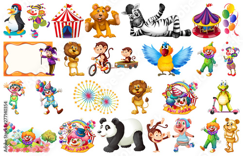 Set of circus element