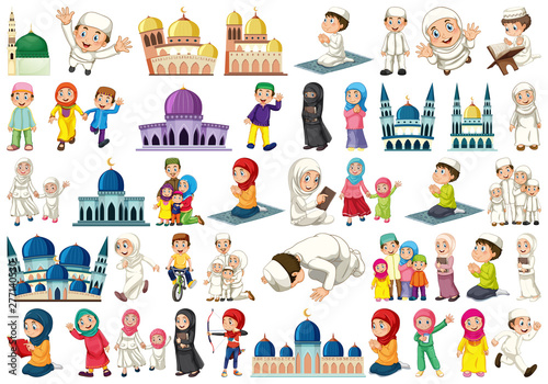 Set of muslim character