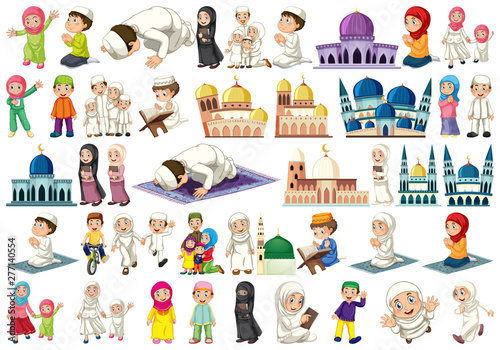 Set of muslim character