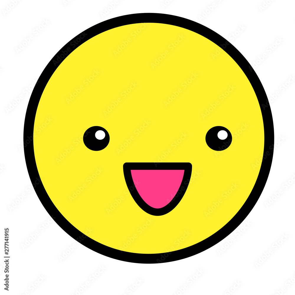 Flat kawaii emoji face. Cute funny cartoon character. Simple line art expressions web icon. Emoticon sticker. Vector graphic illustration. Flat kawaii emoji face. Cute funny cartoon character. Simple line art expressions web icon. Emoticon sticker. Vector graphic illustration.