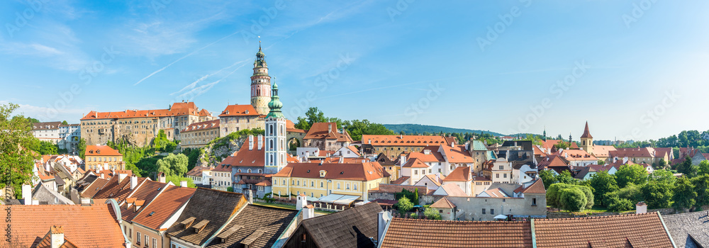 Panoramic view at the Cesky Krumlov in Czech Republic