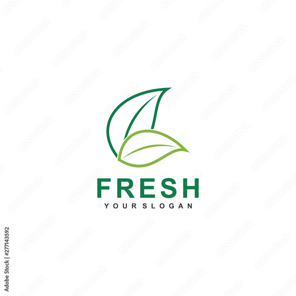 nature logo template design vector