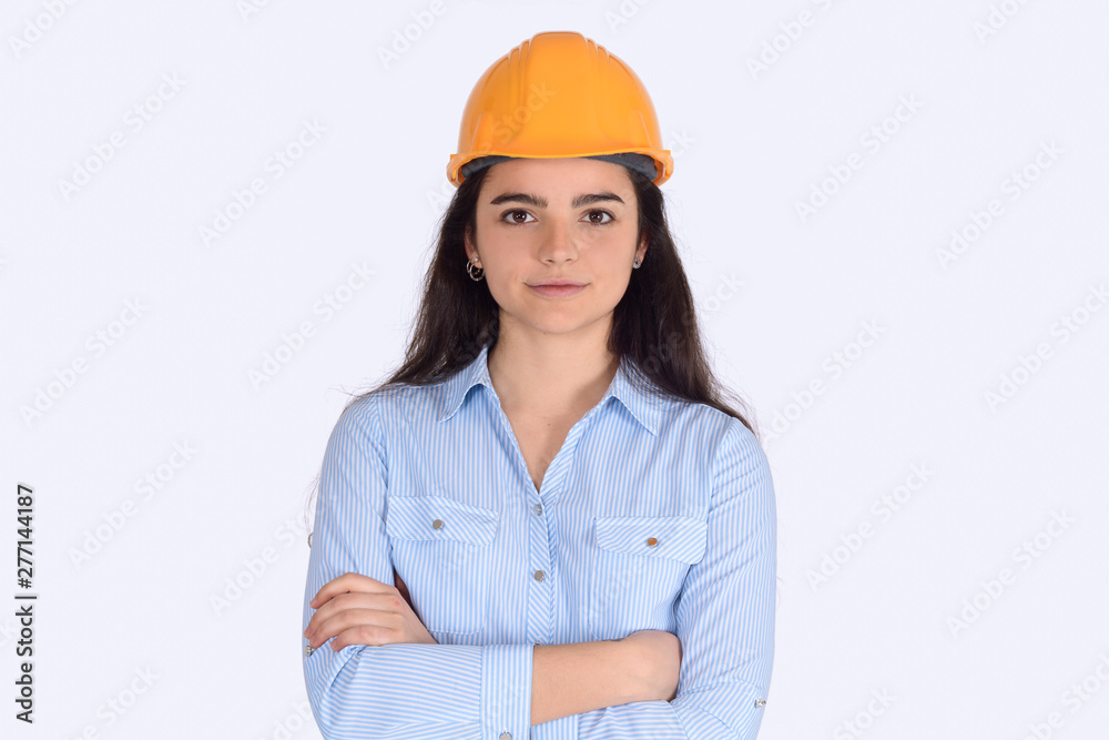 Portrait of a beautiful female architect Portrait of a beautiful female architect