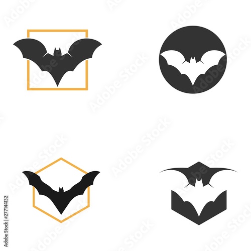 Bat logo template design vector