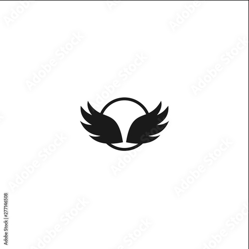 wing logo template design vector