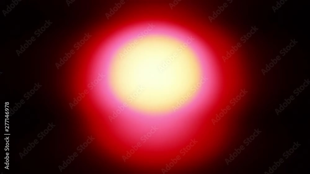 Screen Distortion. Close-up of blurred round ball-shaped spiritual light element that shakes constantly.