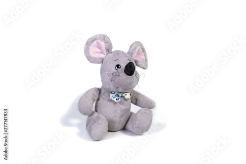 Christmas rat, mouse toy, Chinese symbol happy New year 2020. Copy space