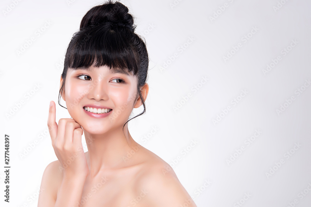 Beautiful Young Asian Woman with Clean Fresh Skin, Beautiful Young Asian Woman with Clean Fresh Skin,