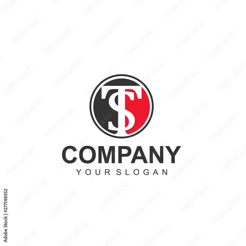 letter t,s logo template design vector