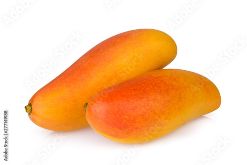 ripe mango isolated on white background