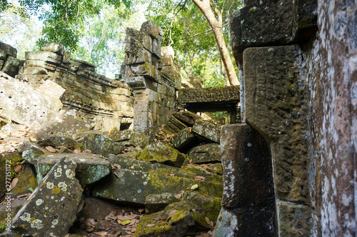 broken Cambodia ancient temple