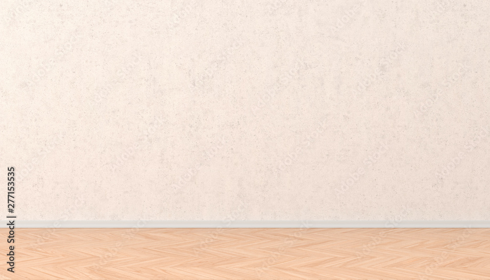 beige wall background and wood floor, 3d illustration beige wall background and wood floor, 3d illustration