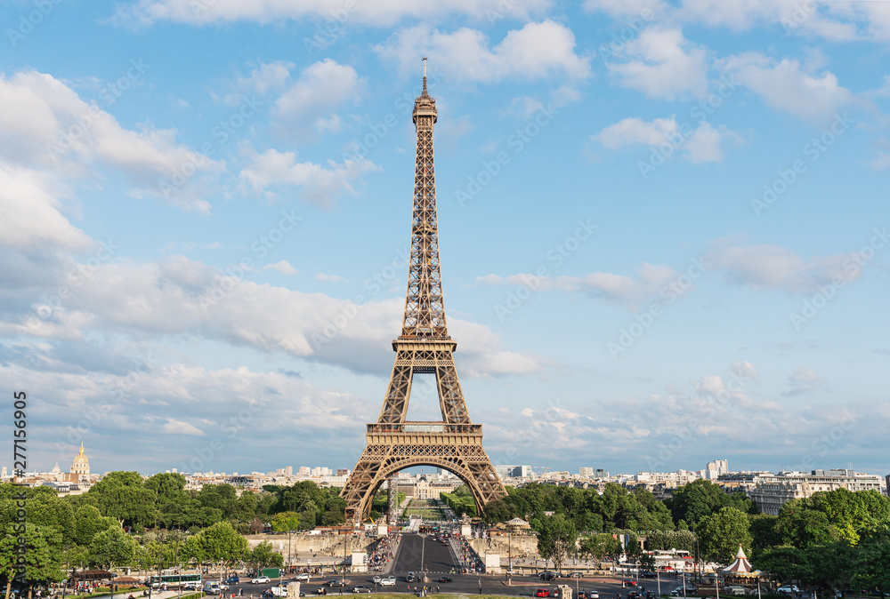 Eiffel tower, famous landmark and travel destination in France, Paris
