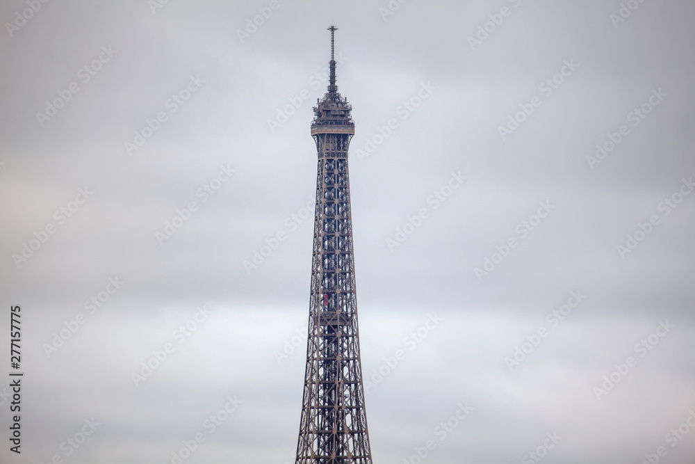 Eiffel Tower top view of construction Eiffel Tower top view of construction