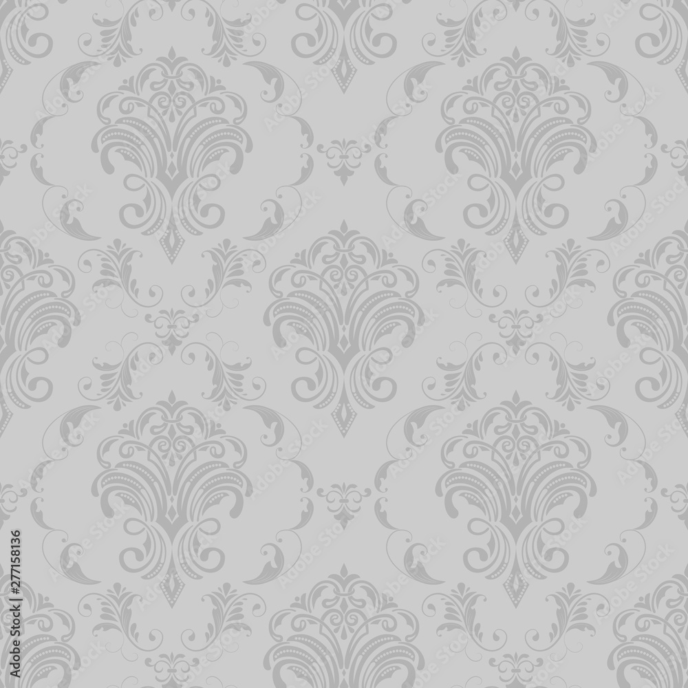 Vector damask seamless pattern background. Classical luxury old fashioned damask ornament, royal victorian seamless texture for wallpapers, textile, wrapping. Exquisite floral baroque template. Vector damask seamless pattern background. Classical luxury old fashioned damask ornament, royal victorian seamless texture for wallpapers, textile, wrapping. Exquisite floral baroque template.