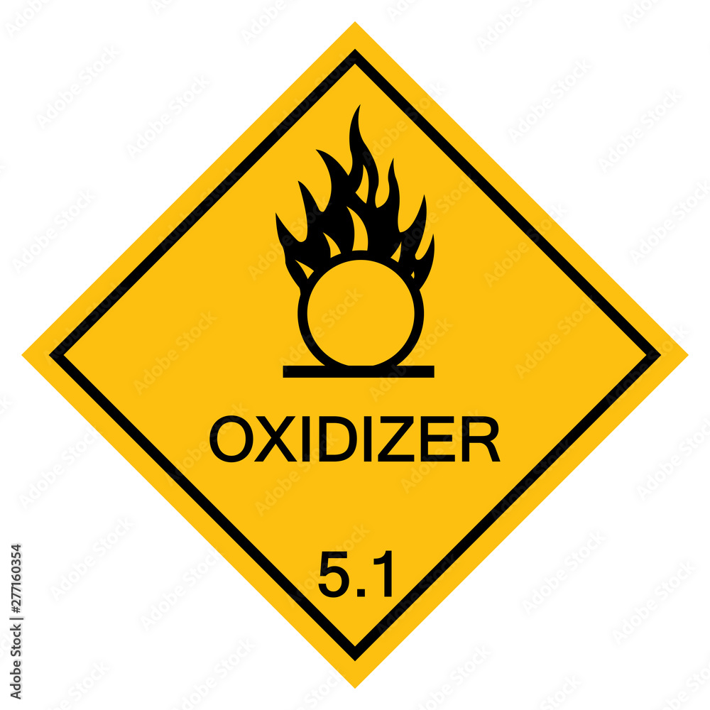 Warning Oxidizer Symbol Sign Isolate On White Background,Vector Illustration EPS.10 Warning Oxidizer Symbol Sign Isolate On White Background,Vector Illustration EPS.10