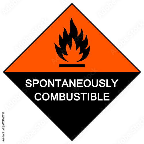 Spontaneously Combustible Symbol Sign Isolate On White Background,Vector Illustration EPS.10