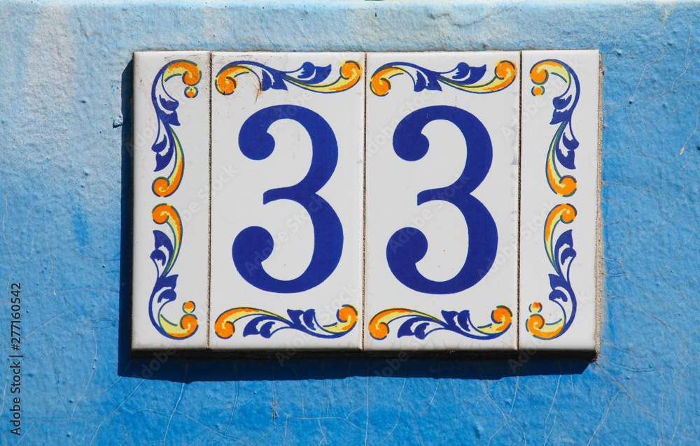 Fototapeta premium Hausnummernschild