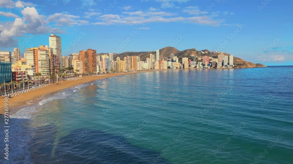 Benidorm, Spain and Levante Beach as seen from the Castle viewpoint Benidorm, Spain and Levante Beach as seen from the Castle viewpoint
