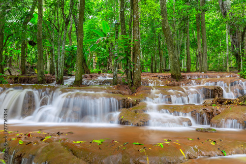 Waterfall in Tropical Rain forest ,Pa Wai Waterfall,Tak Province, Thailand