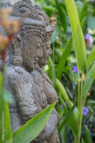 Traditional Balinese statue in the garden