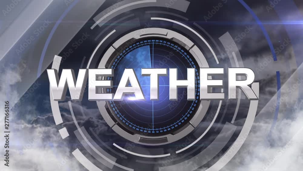 Weather Map News Intro Graphic