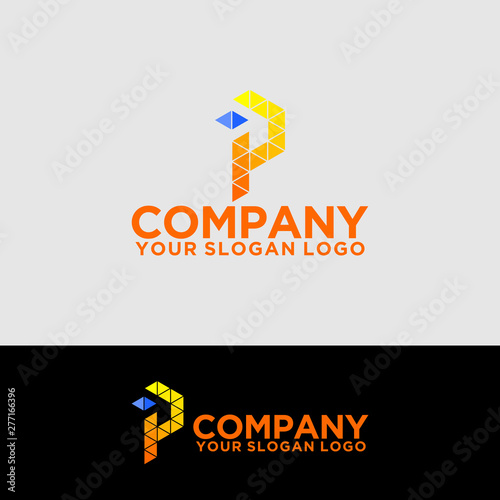 logo with a triangular base that becomes one becomes one of the letters