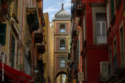 Naples Italy. 05 May 2019. In the historic center of the city there is the famous street for the crib craft, Via San Gregorio Armeno, destination of many tourists.