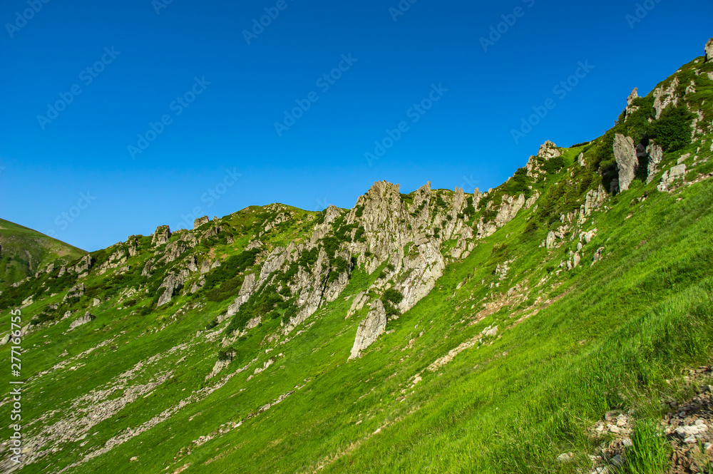 Rocks in the Carpathian mountains