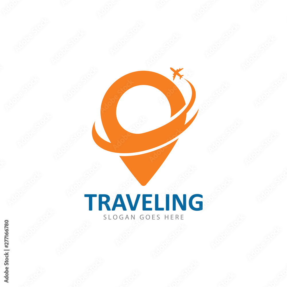 Fototapeta premium Travel logo vector icon template design