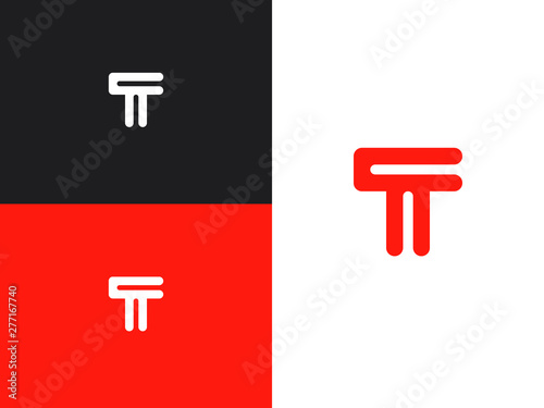 Letter T logo icon design template. Vector illustration