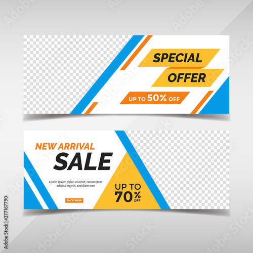 Sale banner collection. Banner template for fashion sale, business promotion, social media post, etc. Vol.62