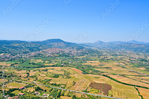 View of the historic town of Priverno, in the Lazio region .