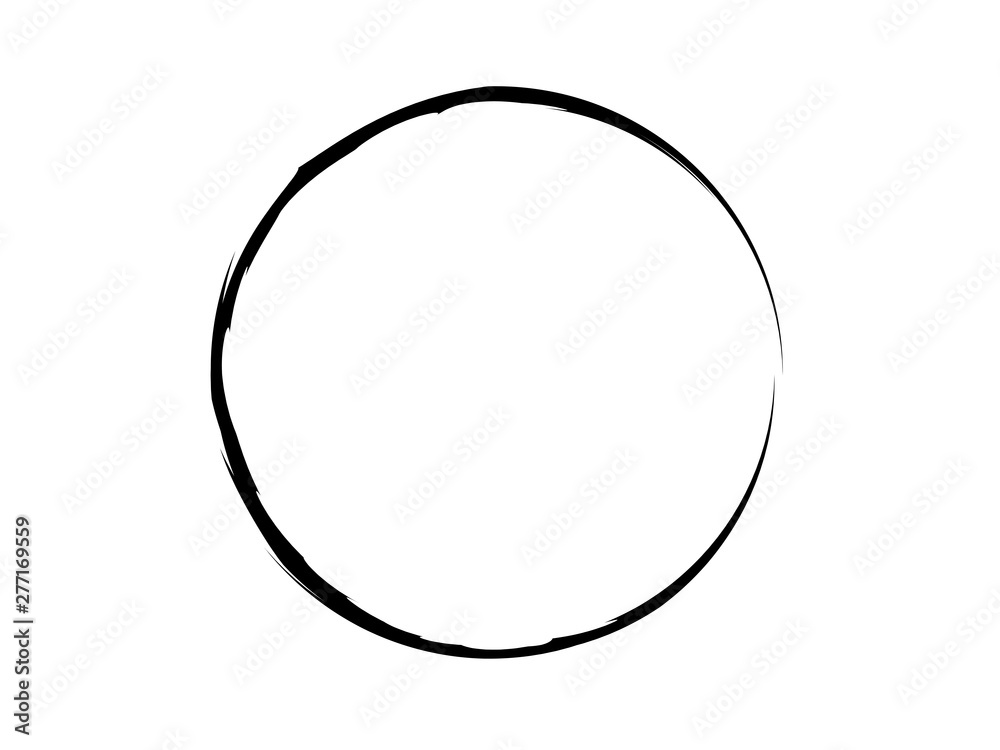 Grunge circle made with black paint for marking.Brush circle made for marking. Grunge circle made with black paint for marking.Brush circle made for marking.