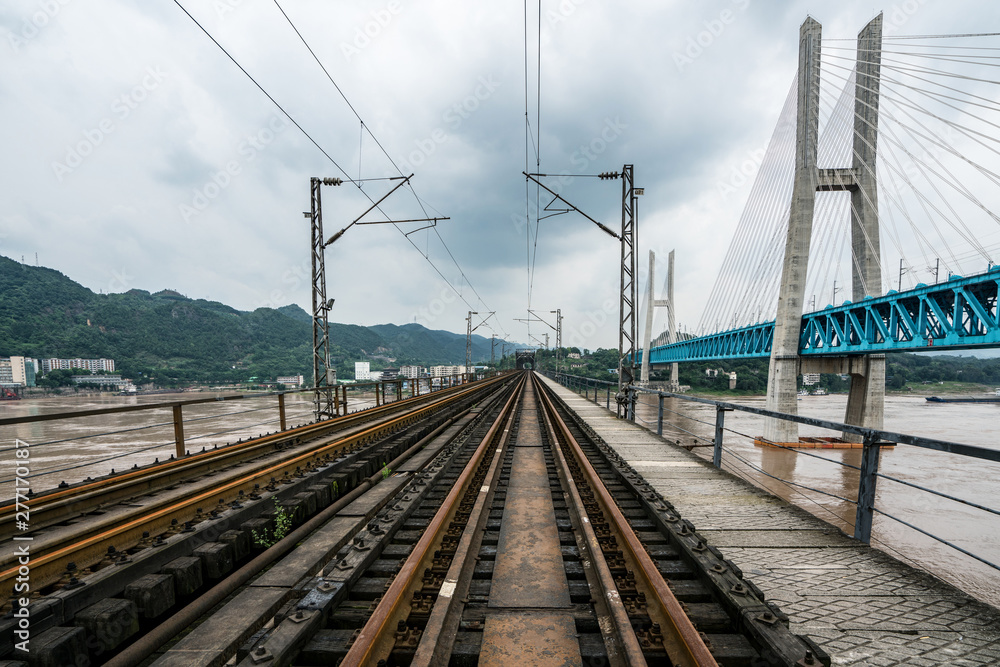 Chongqing Yangtze River Metal Railway Bridge, China