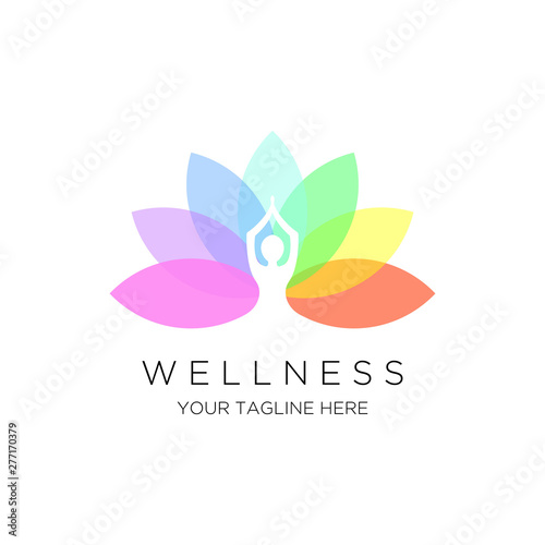 Yoga logo vector emblem