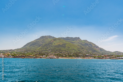 Ischia island in Italy, view from the sea