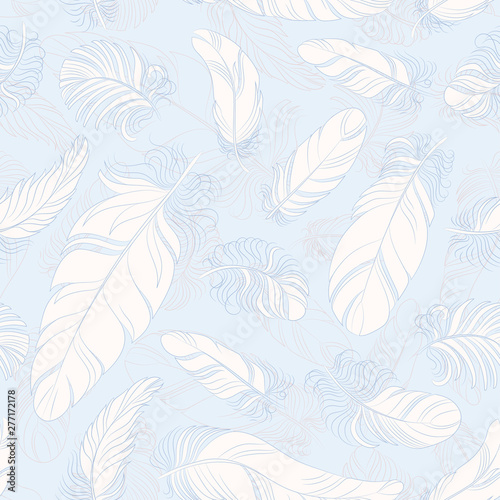 feathers semless vector pattern