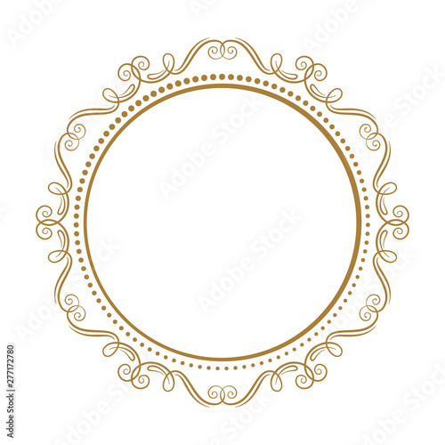 Vector decorative vintage frame on a white background.