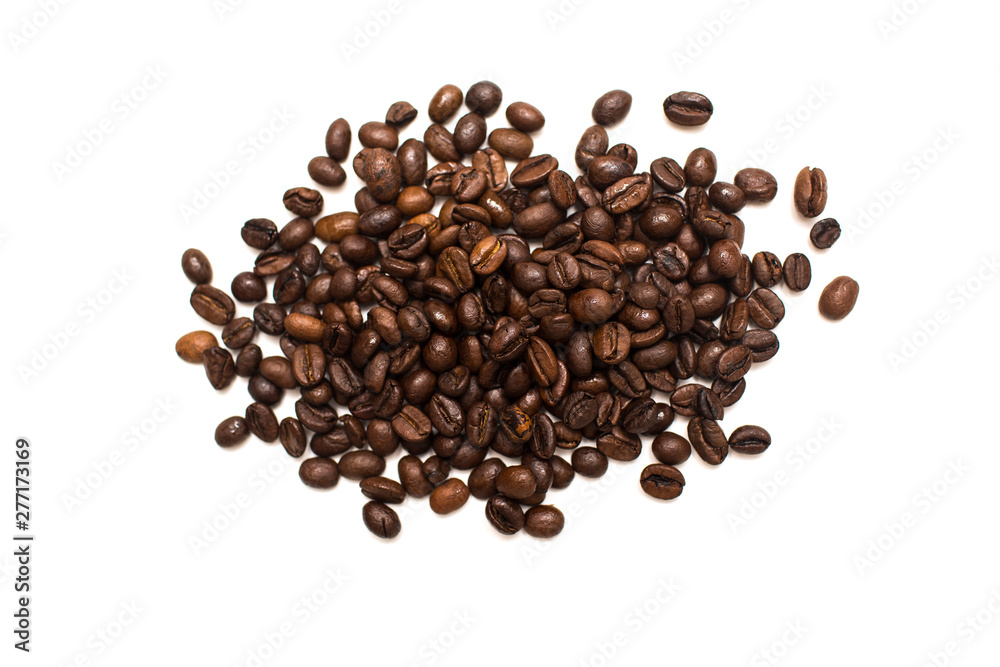 Coffee grains on white background. Isolated. Coffee grains on white background. Isolated.