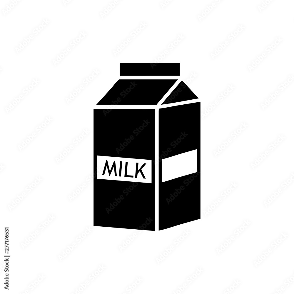 Milk icon template design trendy. Flat vector illustration in black on white background. EPS 10 Milk icon template design trendy. Flat vector illustration in black on white background. EPS 10