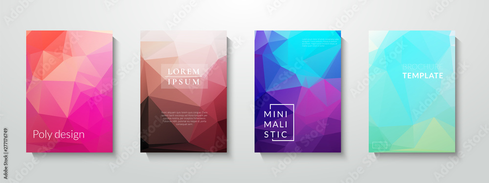 Colorful polygonal abstract background. Low poly gradient design. Eps10 brochure template Colorful polygonal abstract background. Low poly gradient design. Eps10 brochure template