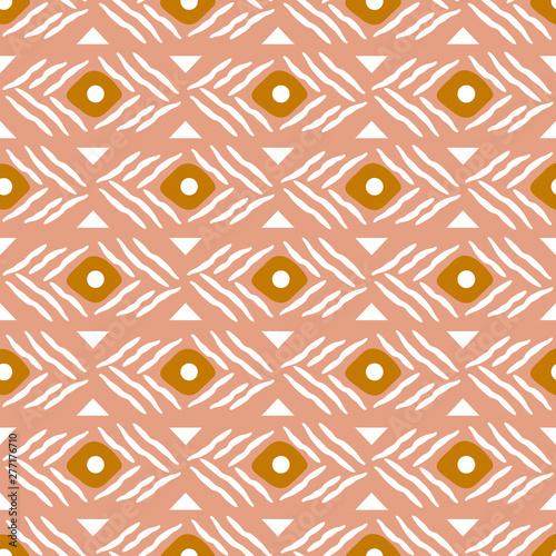 Ethnic geometric shapes seamless vector pattern.