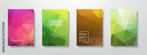 Colorful polygonal abstract background. Low poly gradient design. Eps10 brochure template
